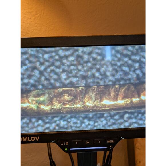 Gold-Plated Rutilated Quartz Geometric Dangle Post Earrings - Picture 7 of 8